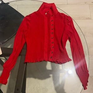 Free People - Smock and silk blouse button up